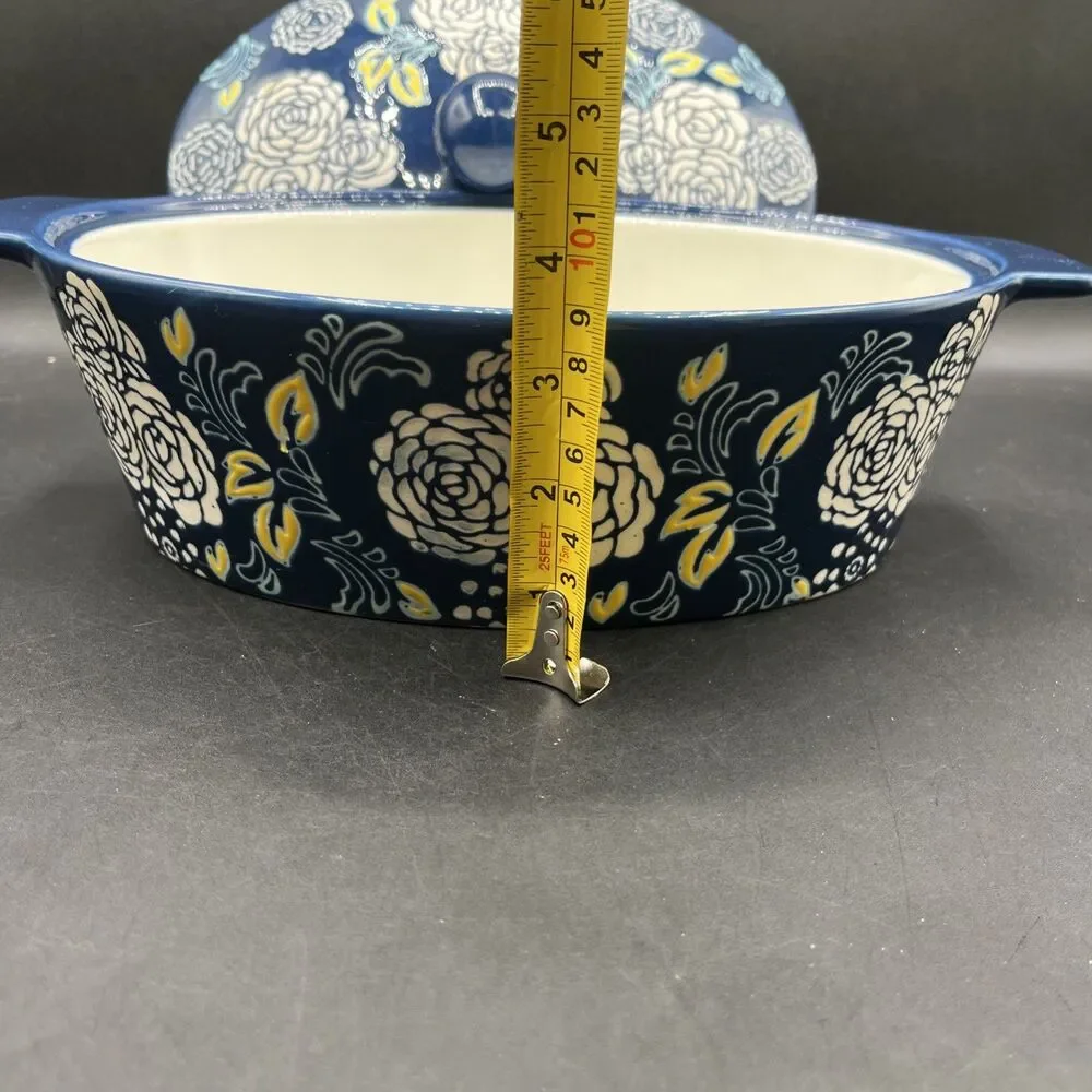 Ceramic Casserole Dish With Lid, Dishes for Oven, Baking Blue